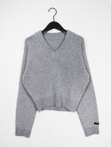 ウールVネッククロップニット/Wool V-neck Crop Knit (10color)