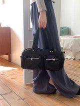 Tatoon nylon two-pocket shoulder bag