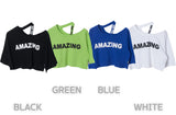 チョーカーショートスリーブクロップTシャツ / TOP(6656) Choker Short Sleeve Crop Tee