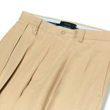 ワイドテーパードリンクルフリーチノパンツベージュ/[VARZAR] Wide Tapered Wrinkle Free Chino Pants Beige (6683670642806)