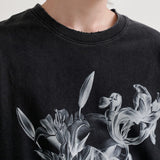 フラワーピグメントTシャツ