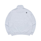 BASIC LOGO NEEDLEWORK PULLOVER SWEATSHIRT MELANGE 