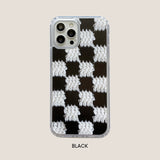 CHECKERBOARD HARD JELL CASE_BLACK