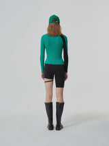 FLOWER EMBROIDERY TWO TONE LONG SLEEVE (2 COLOR) (6682310082678)