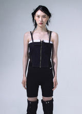 Denim Foldover Sleeveless - Blue