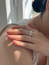 [92.5silver] グリッターボリュームドロップリング