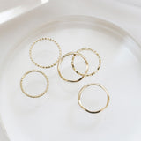 ウェーブデイリーリングセット / Wave Daily Ring 5 set / 2 color