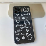 ホワイト　Dドンガンガジスマホケース