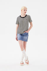 モノチェリーストライプTシャツ / MONO CHERRY STRIPE T-SHIRT [NAVY]
