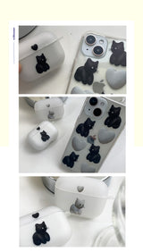 ハートキャットAirPodsケース