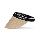 Organic band raffia sun visor Black