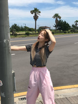 アデリンストライプジップアップ