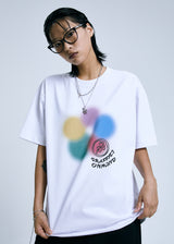 BIG FLOWER BALL SHORT SLEEVE T-SHIRT_WHITE