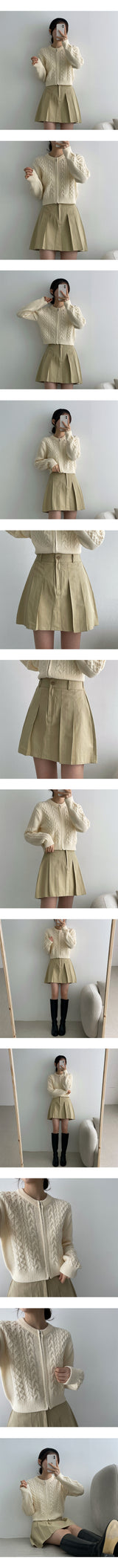 レノンベンダブルピンタックリンクルミニスカート/Renon Bendable Pin Tuck Wrinkle Mini Skirt