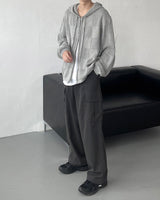 ノアール２wayフードジップアップ / Noir Two-Way Hood Zip-Up (4 colors)
