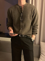 カシミアハッチラウンドカーディガン / Cashmere Hacchi Round Cardigan (8 colors)