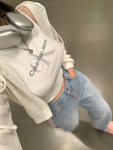 アクアデニムワイドパンツ