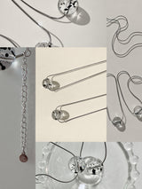 ドットクリアボールネックレス/dot clear ball necklace