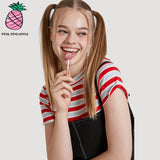 STRIPE CROPPED T-SHIRT