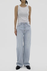 シンプルリブドスリーブレス / Simple Ribbed sleeveless (2color)