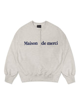 Women's Crop Classic Logo Embo Embroidery HeavyTerry HenryNeck Oatmeal(FCD3TS708W)