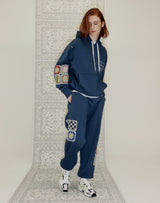 GRANNY SQUARE SWEATPANTS NAVY (6691425812598)
