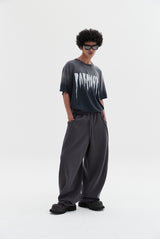 wavy sweat pants charcoal