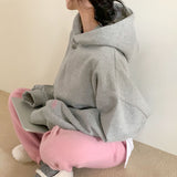 [Bellide made/fleece-lined wool] Berrygood fleece-lined wool embroidery hoodie