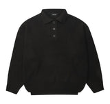 カラーボタンオーバーニット/Collar button over knit_3color