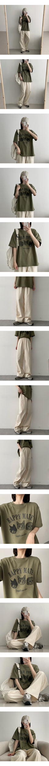 バイオウォッシュドコットンベンダブルワイドパンツ / Bio-washed cotton bendable wide pants