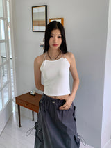 Vignette two-string string halter sleeveless