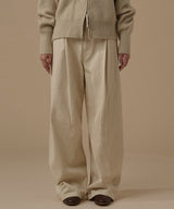 OBLIQUE LINE WIDE PANTS(BELT SET)