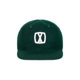 VA Square Applique Wool Baseball Cap / Deep Green