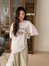 オリエントプリント半袖Tシャツ (3color)