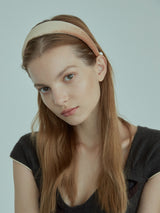 Camel Velvet Headband (6611848888438)