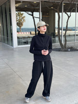 Contrasting string pants