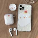 スノーマン_スノークリスマスフォーンケーススマホグリップセット_グリッター
