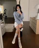 RA シースルーリブロングソックス(3color)