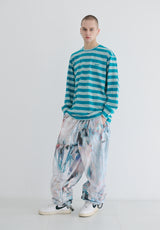ワッペンロングスリーブ / BSR2223FWPO086 BS WAPPEN LONG SLEEVE BLUE GREEN STRIPE