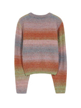 グラデーションクロップセーター/GRADATION CROP SWEATER PINK ORANGE