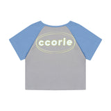 ロゴラグランクロップド半袖Tシャツ