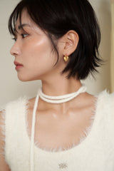 dangle heart earring - gold