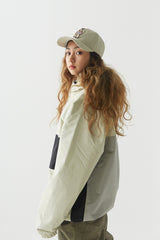 クロスボックスフーデッドジャケット/BSR2223FWJK028 CROSS BOX HOODED JACKET CREAM GRAY
