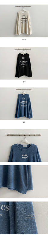 シースルートラ長袖ニットTシャツ
