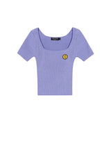【OUTLET】スクエアネックリブドニットクロップトップ VERY PERI