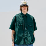 2ND タイプトラッカーナイロンシャツ / 2ND TYPE TRUCKER NYLON SHIRT DARK GREEN