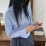 [MADE] Sini ベーシック クロップ ローリング シャツ/Sini Basic Crop Rolling Shirt