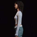 Dリング カットアウト ウォーマー クロップ ニット / D RING CUT-OUT WARMER CROP KNIT (SV)