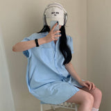 [Bellide made/Short, Long] Candy Short-Sleeved Shirt Dress