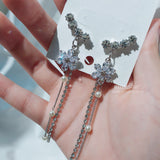 [IU Earring] Daisy Wing Earring - Longdrop (Silver color)